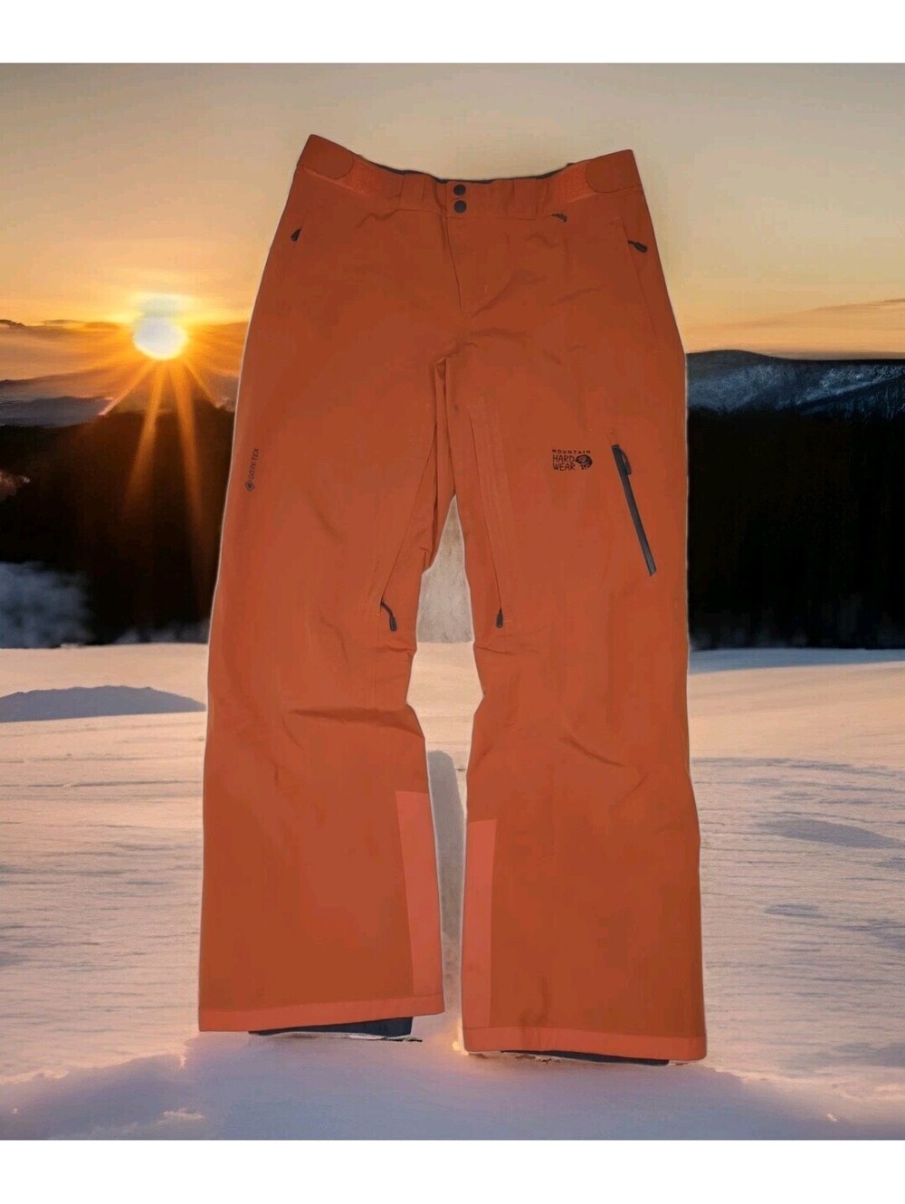 Mountain Hardwear Cloud Bank Gore-Tex Ski Pants Womens Medium Snow Recco Orange
